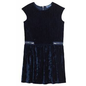 Truly Me Big Girls Navy Blue‎ Velvet Dress Large MSRP $48